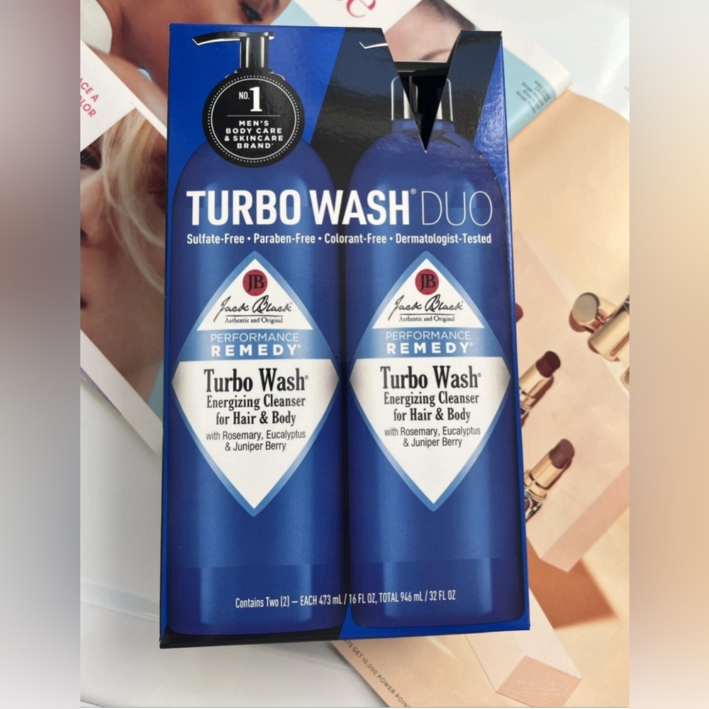 Jack Black Turbo Wash Two-Pack (2 X 16Fl Oz/ 2x 473ml) =32oz/946ml new